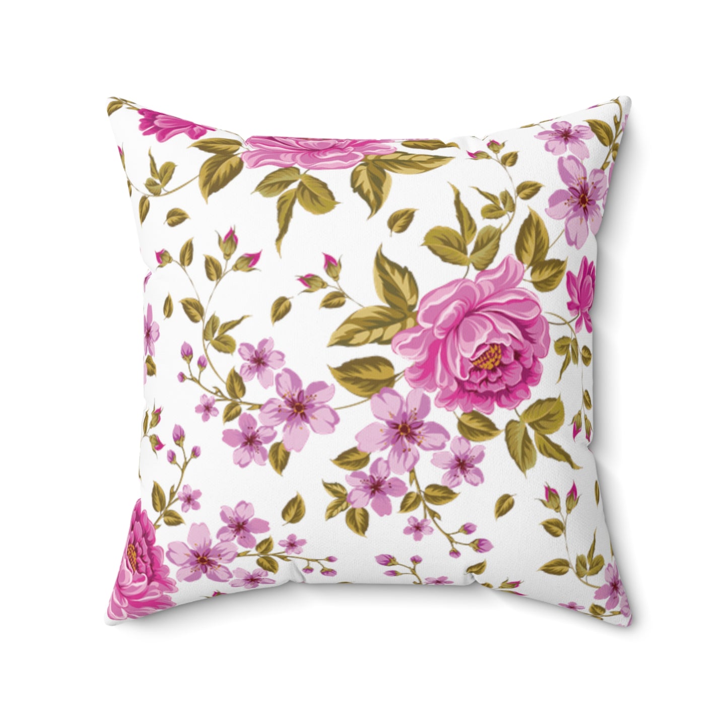 Luxurious seamless floral Spun Polyester Square Pillow