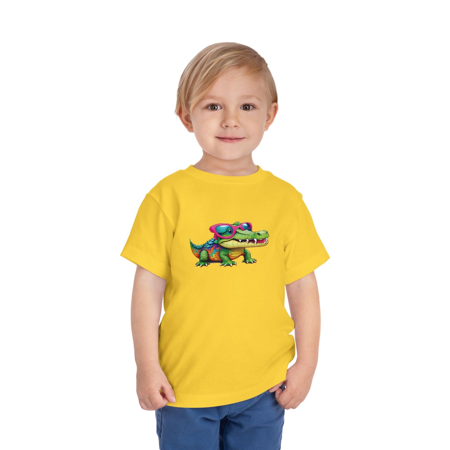 Cute Crocodile Toddler Short Sleeve Tee