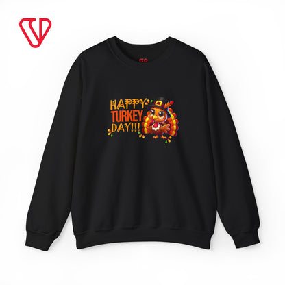 Happy Turkey Day : Thanksgiving Crewneck Sweatshirt