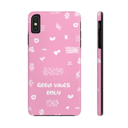 Phone Case - "Good Vibes Only" Minimal Pink Design for iPhone & Samsung