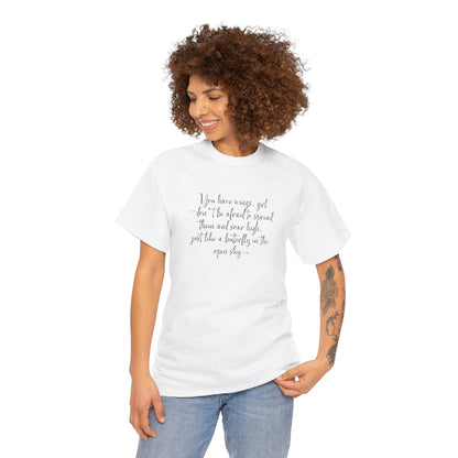 Butterfly Dreams: Empowered Tee for Confident Girls