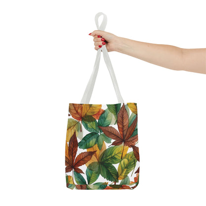 Eco-Friendly Brown & Green Leaves Tote Bag – Stylish and Sustainable