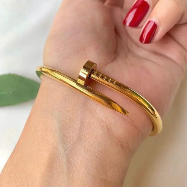 Gold Nail Bracelet / Cuff - Image 2