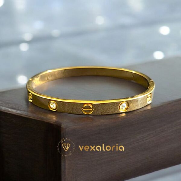 Stainless Steel Cuff Bracelets Cartier Design Gold Bracelet - Image 4
