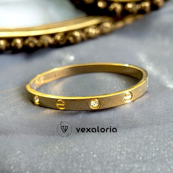 Stainless Steel Cuff Bracelets Cartier Design Gold Bracelet - Image 2