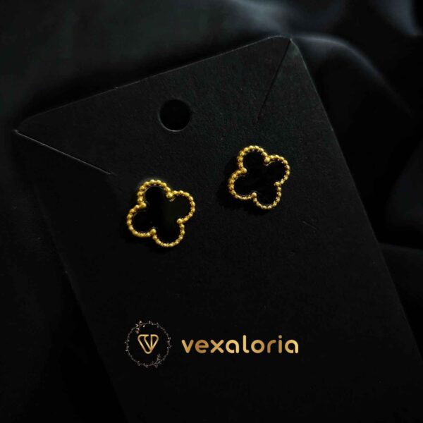 Black Clover Earing Stud - Stainless Steel studs for everyday use for girls