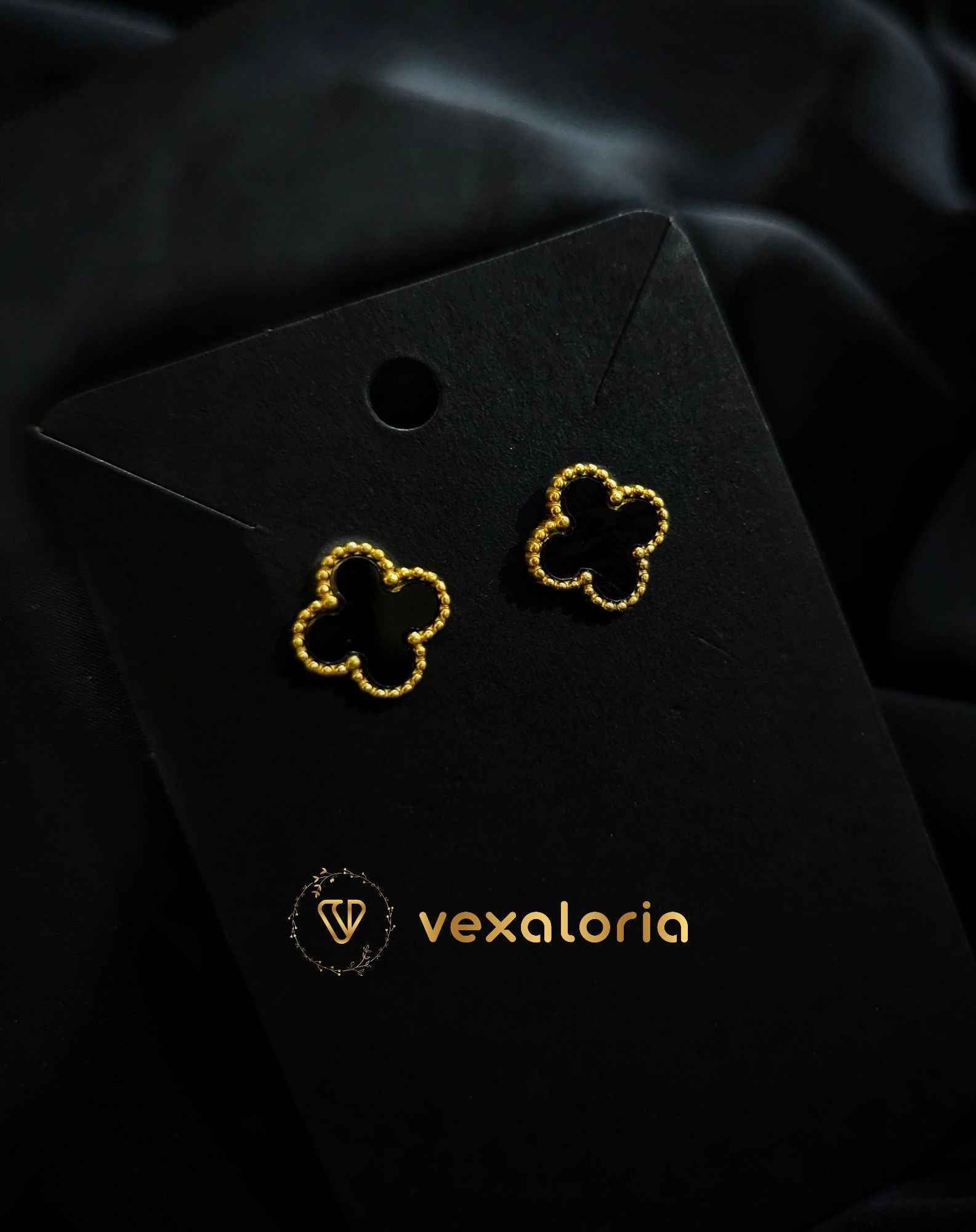 Black Clover Earing Stud - Stainless Steel studs for everyday use for girls