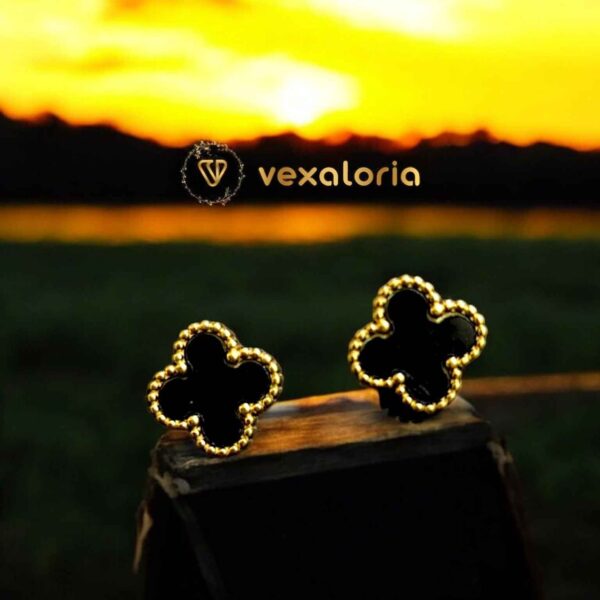 Black Clover Earing Stud - Stainless Steel studs for everyday use for girls