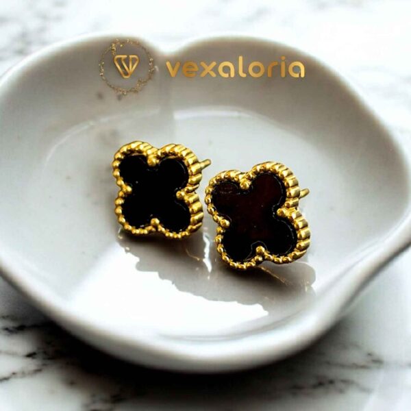 Black Clover Earing Stud - Stainless Steel studs for everyday use for girls
