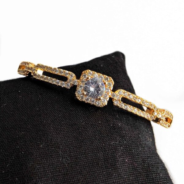 Luxury Zircon and Stone Design Gold stainless steel High quality Bracelet