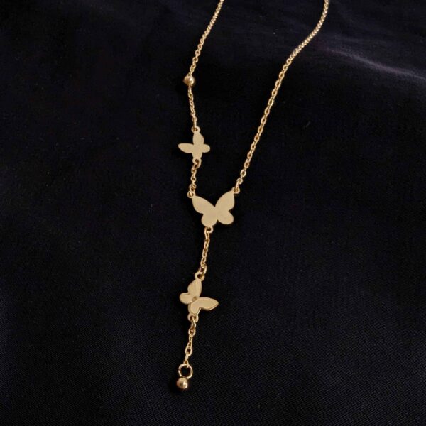Butterfly Shape Design Gold Necklace Stainless Steel Ant tarnish Jewelry