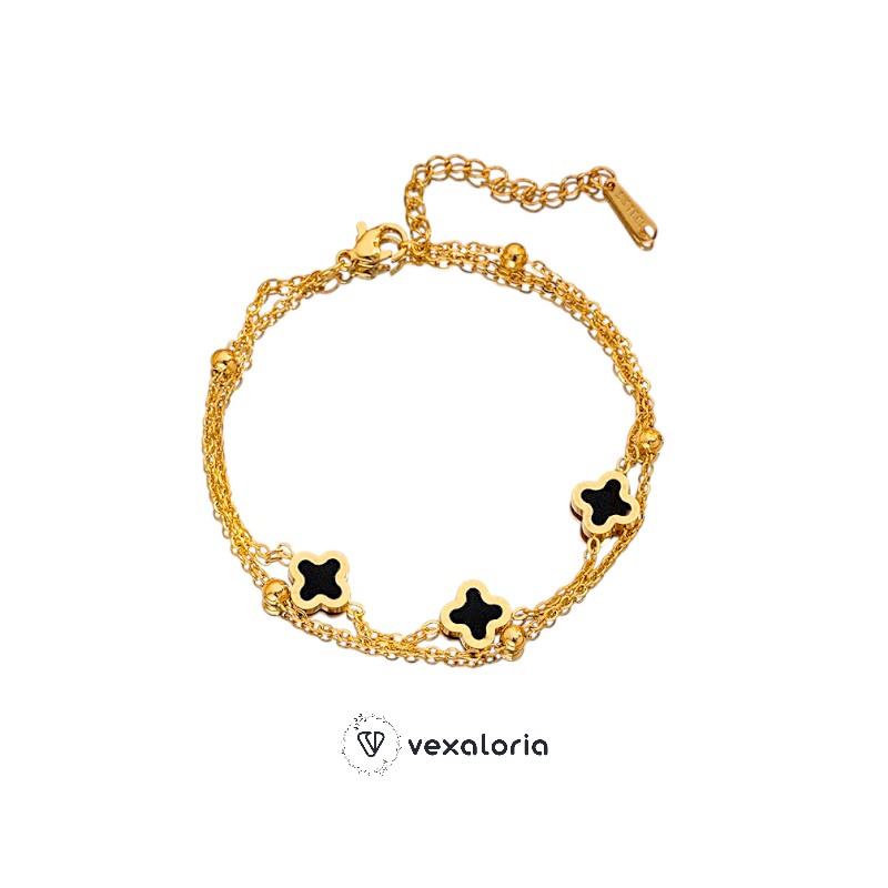 3 Black clover Bracelet white-Photoroom-Photoroom