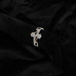 Silver and Golden 925 Sterling Open Adjustable Ring Zircon Fashion Ring for girls / Women