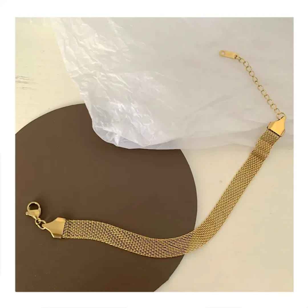 861676db-c991-463d-b009-e3a2c47a4cdb Stainless Steel Bracelet for Women Men Mesh Link Bracelet Hand Chain Jewelry