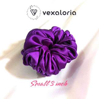 Plum Whirl Dark Purple Scrunchies