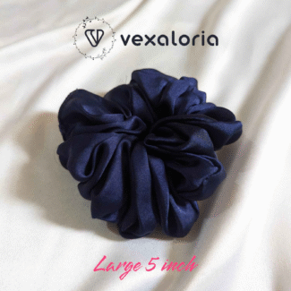 Indigo Hug Dark Blue Scrunchies