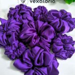 Plum Whirl Dark Purple Scrunchies