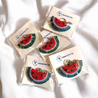 ✊ Vexaloria Handmade Crochet Resistance Keychain ❤️💚🖤🤍