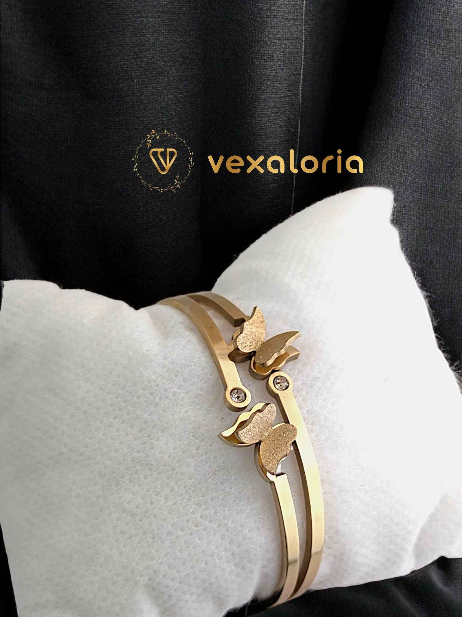 PXL_20250520_065254849-Photoroom 3D Gold stainless Steel Butterfly Bracelet / Cuff