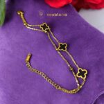 18k Gold Stainless Steel Four-leaf Clover Double Layer