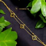 18k Gold Stainless Steel Four-leaf Clover Double Layer