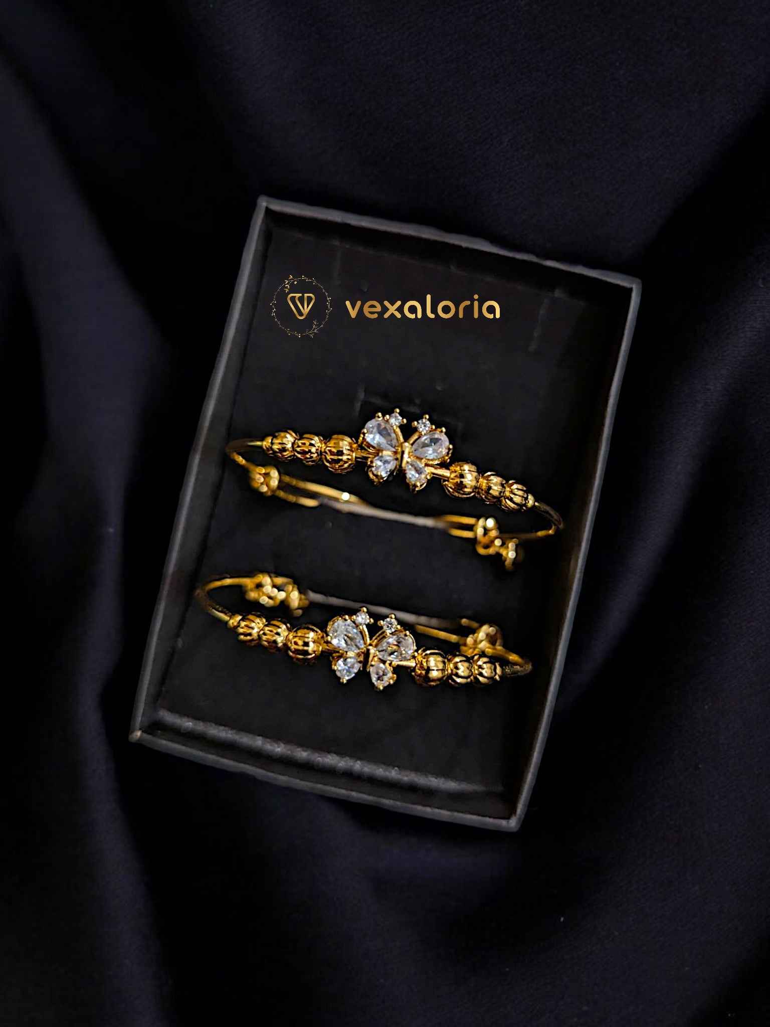 VXL_20250407_064605196-Photoroom New Crystal Gold Color Pair Bangle for Women Arabic Bracelet Jewelry