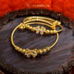 New Crystal Gold Color Pair Bangle for Women Arabic Bracelet Jewelry