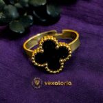 Premium Stainless Steel Brand Inspired Clover van clef Ring