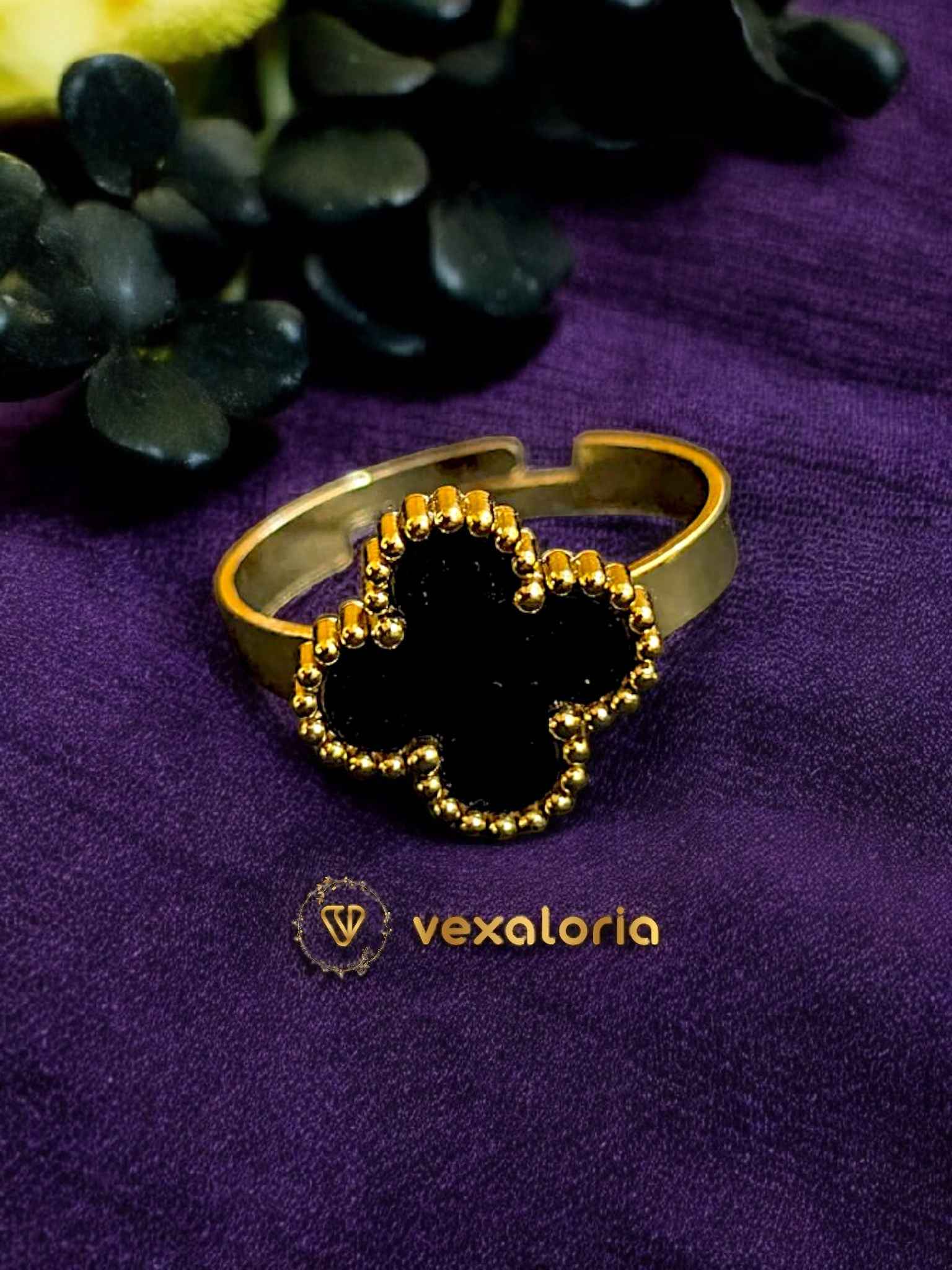 VXL_20250407_071336285-Photoroom Premium Stainless Steel Brand Inspired Clover van clef Ring