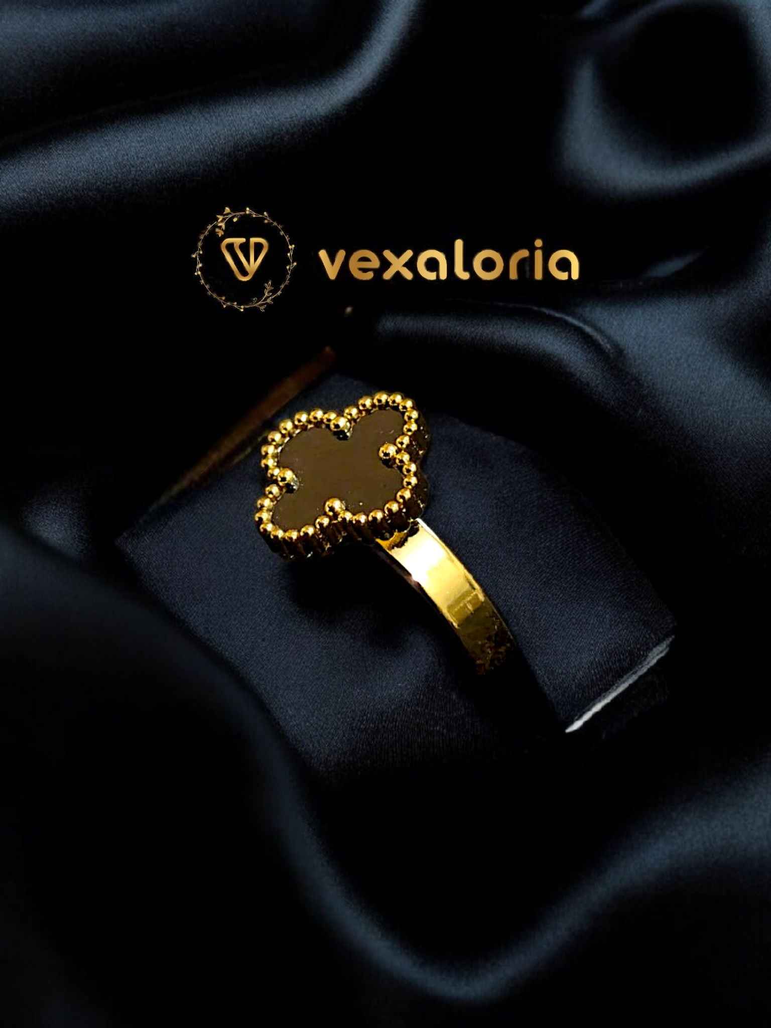 VXL_20250407_071634632-Photoroom-1 Premium Stainless Steel Brand Inspired Clover van clef Ring