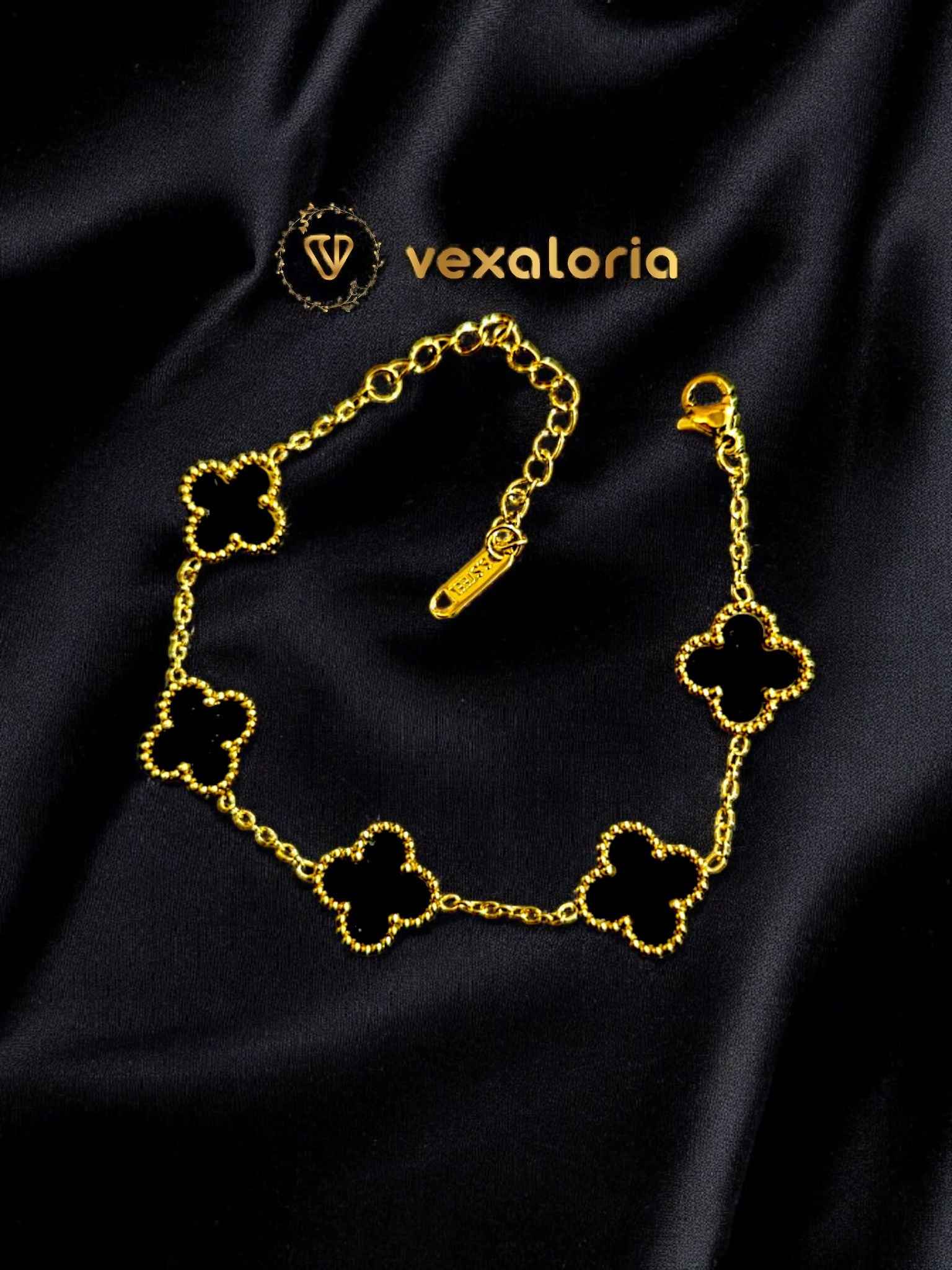 VXL_20250407_072839685-Photoroom-1 Clover Stainless Steel Bracelet - Van clef Onyx Bracelet