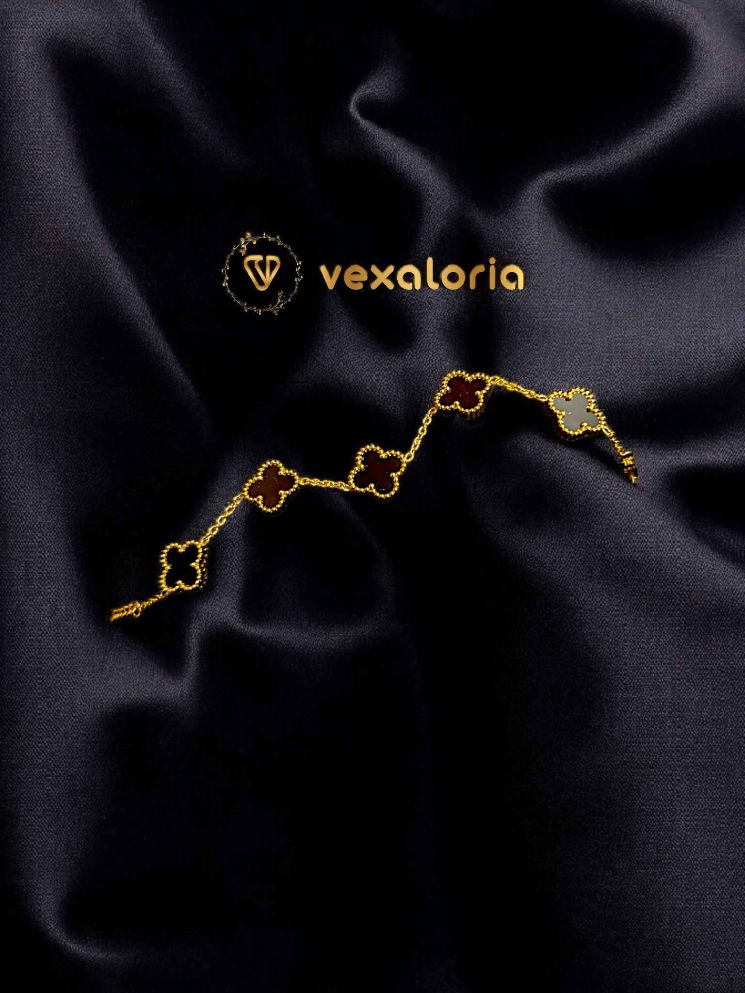 VXL_20250407_073048131-Photoroom Clover Stainless Steel Bracelet - Van clef Onyx Bracelet