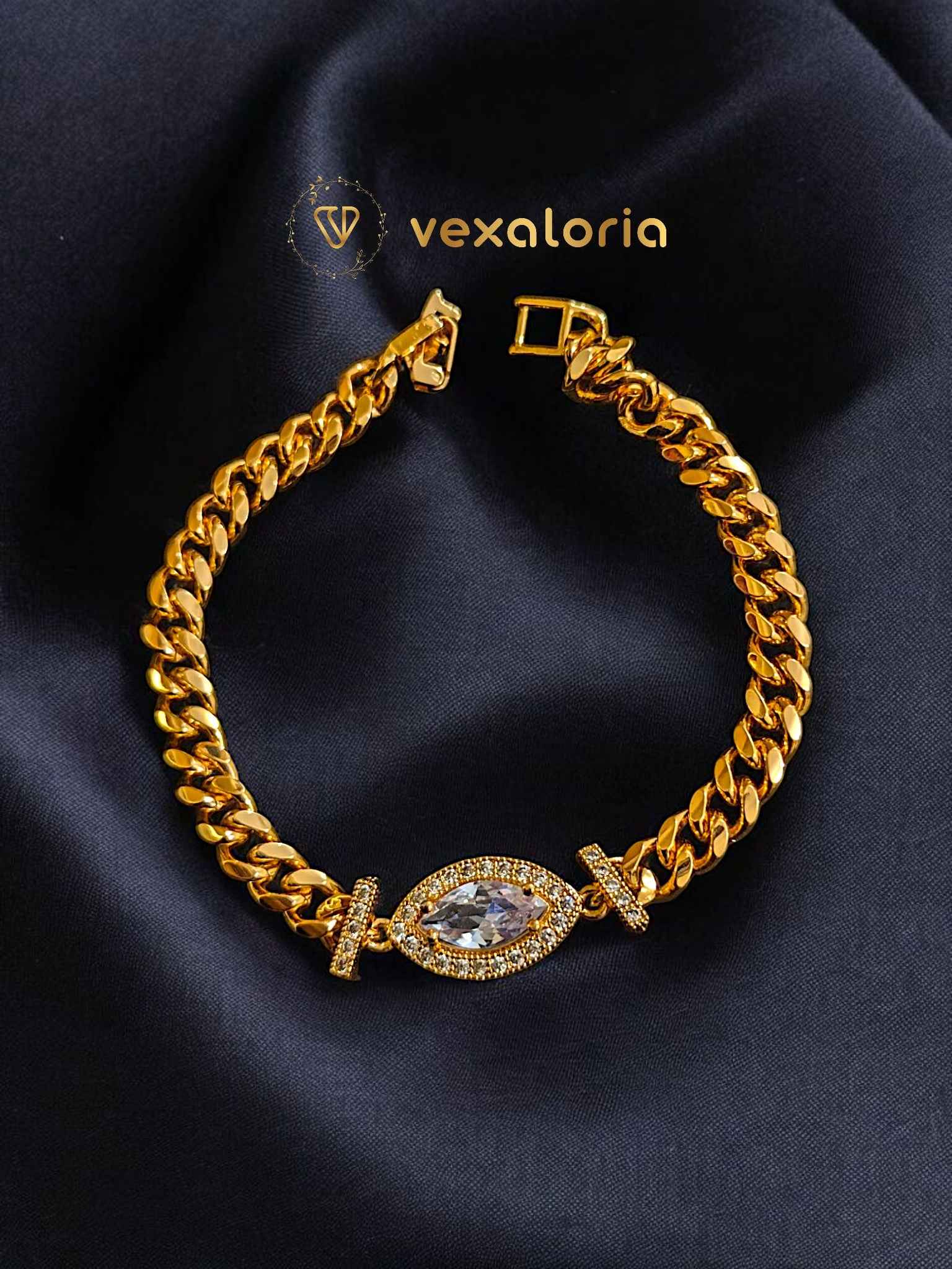 VXL_20250407_073313733-Photoroom Beautiful Gold Plated Zircon Bracelet high quality Luxury item for girls / women