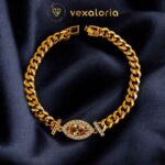 Beautiful Gold Plated Zircon Bracelet high quality Luxury item for girls / women