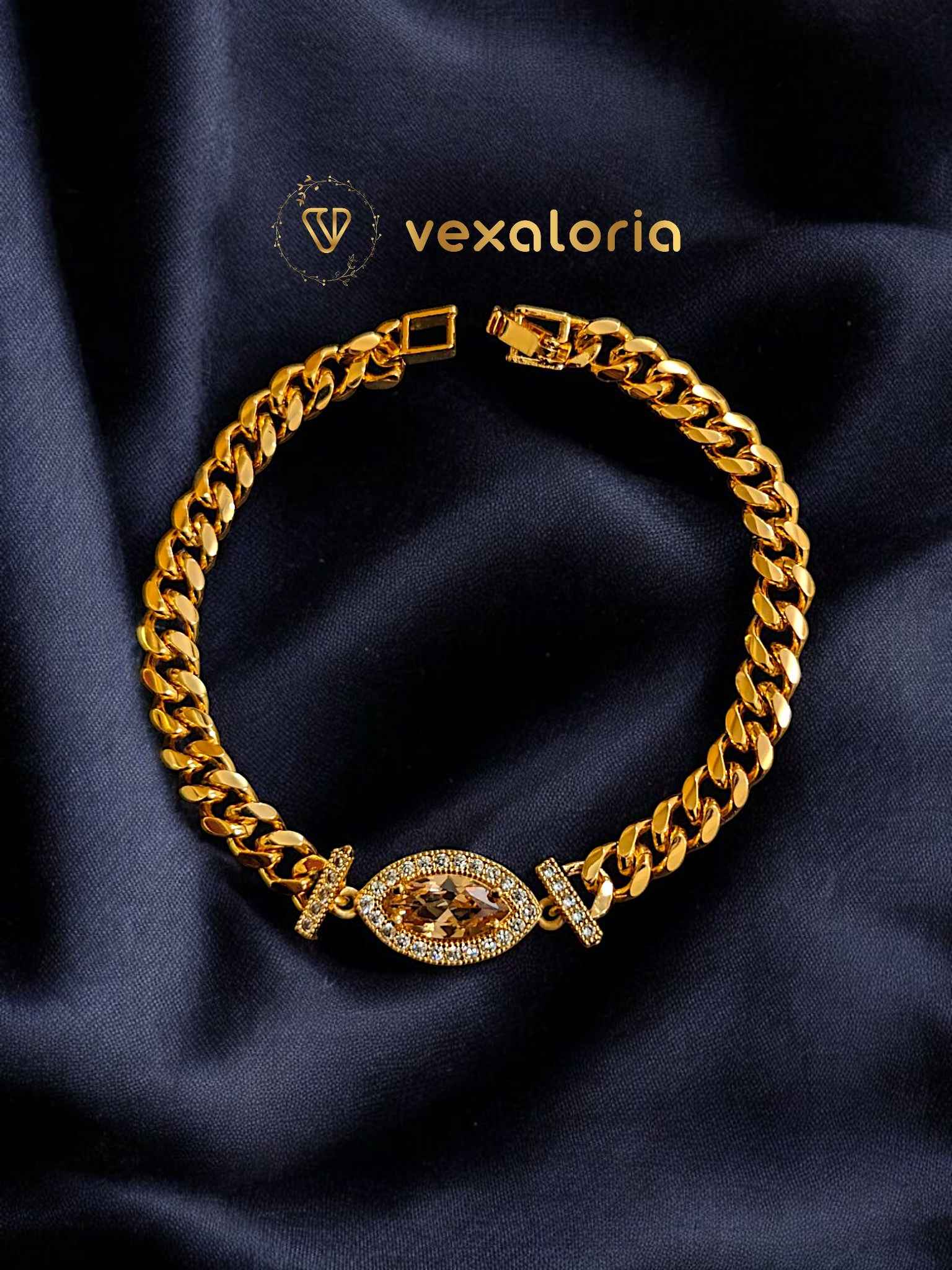 VXL_20250407_073442128-Photoroom Beautiful Gold Plated Zircon Bracelet high quality Luxury item for girls / women
