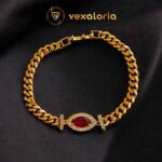 Beautiful Gold Plated Zircon Bracelet high quality Luxury item for girls / women