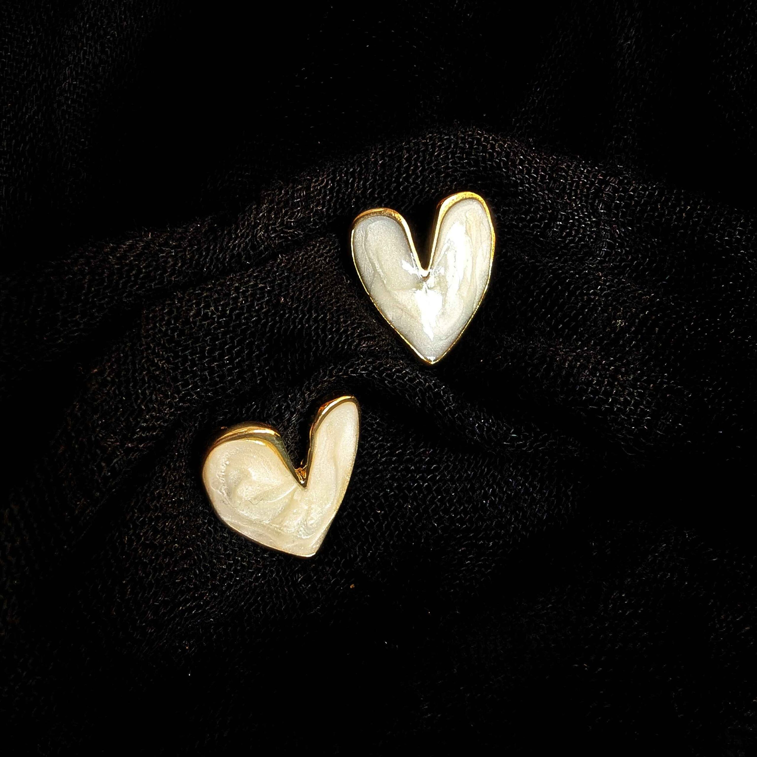 Heart Shape Design Golden Earrings