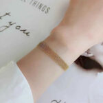 Stainless Steel Bracelet for Women Men Mesh Link Bracelet Hand Chain Jewelry