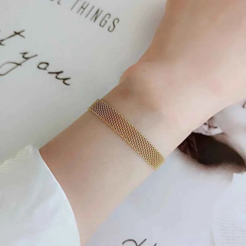 df6e37969e6519a4f0b25e4ca646f5b5_jpg_2200x2200q80_jpg Stainless Steel Bracelet for Women Men Mesh Link Bracelet Hand Chain Jewelry